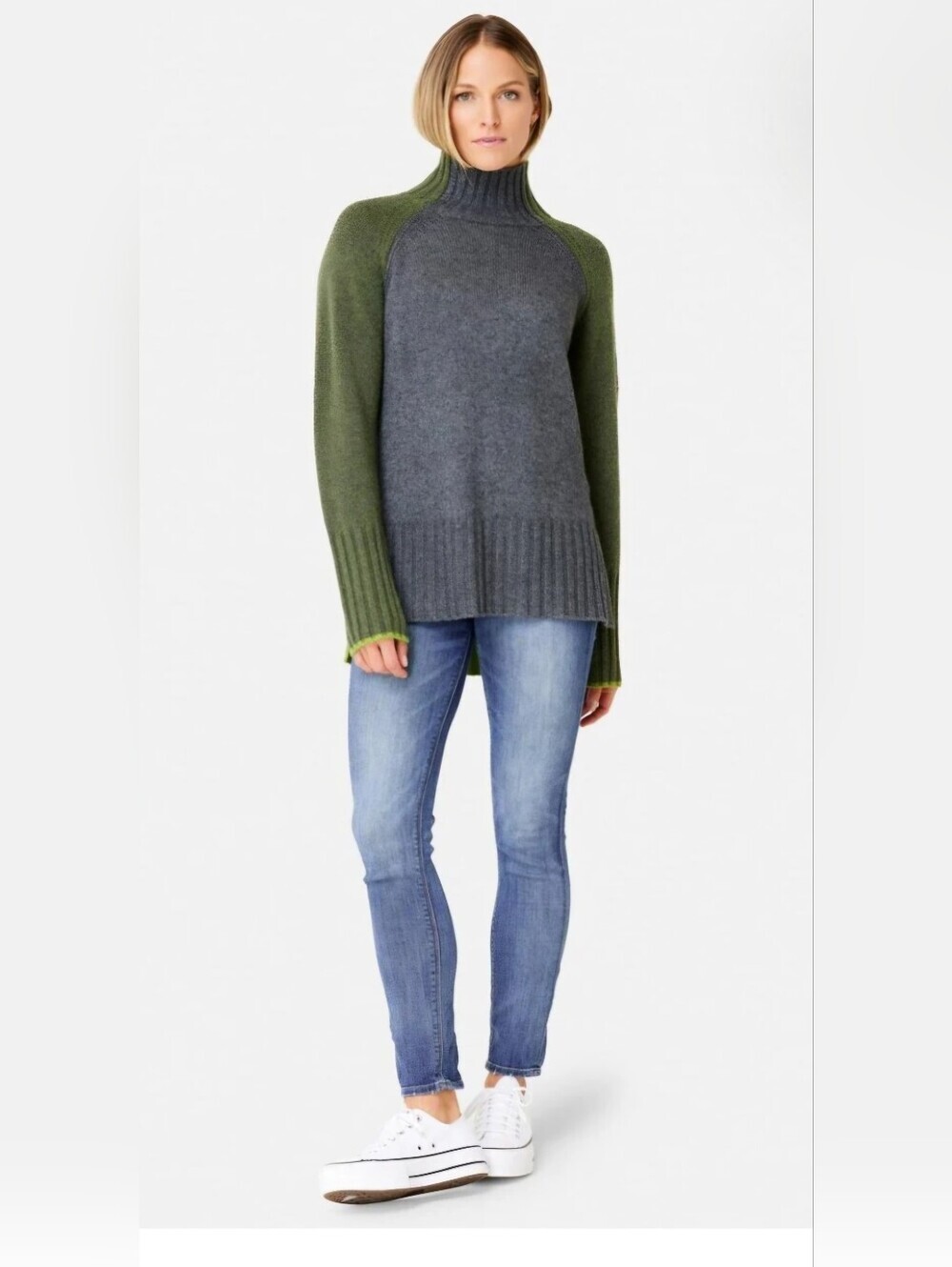 Krimson Klover Kit Tunic Sweater S Char Loden Wool Alpaca Blend Knit Ski Sweater